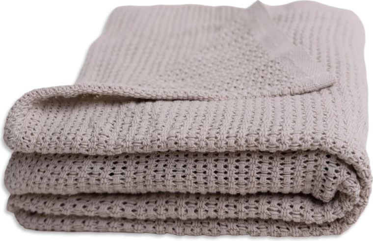 BabyMatex gebreide katoenen deken Lili 75 × 100 cm crème