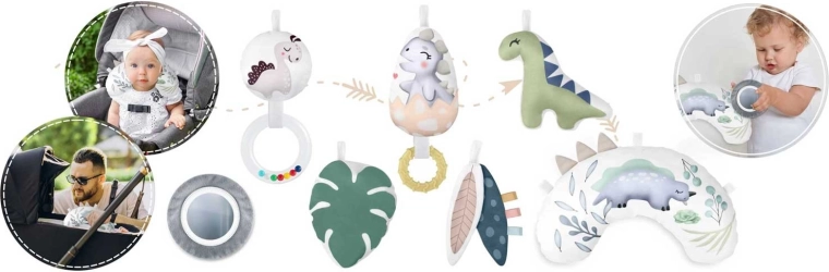 7 hangende speeltjes voor zintuiglijke ontwikkeling