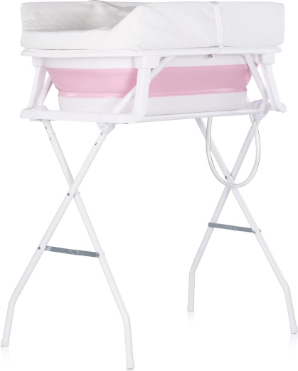 Chipolino badje met aankleedkussen en standaard Sonata pink