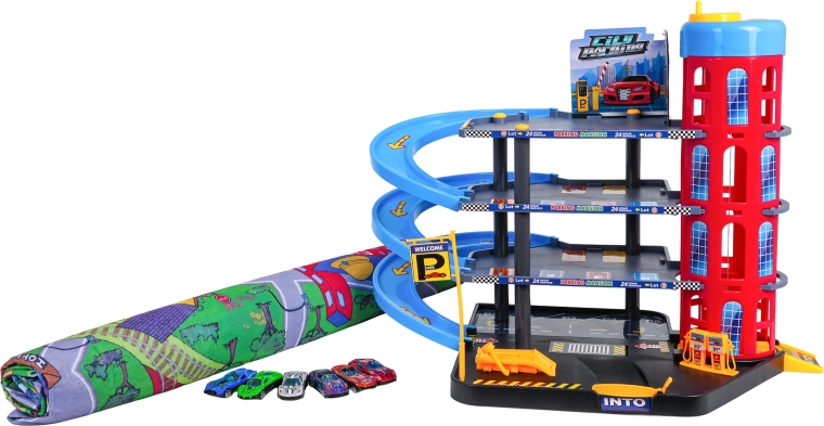 Grote vilten speelmat met wegen