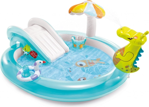 Opblaasbaar kinderzwembad met glijbaan INTEX