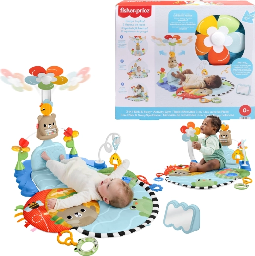 Fisher-Price educatieve sensorische speelmat 3-in-1 Trap en draai
