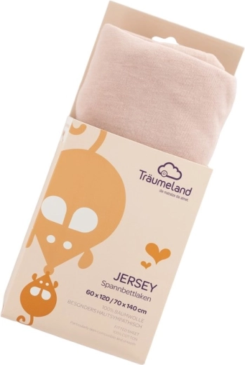 Träumeland jersey hoeslaken uni rose smoke