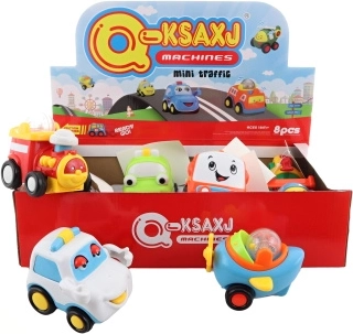 Baby voertuigen met terugtrekmotor – set van 8 stuks