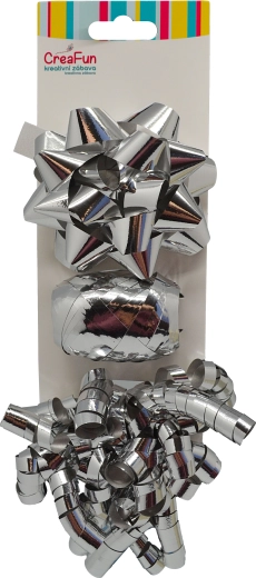 Cadeauset in metallic zilver, 3-delig