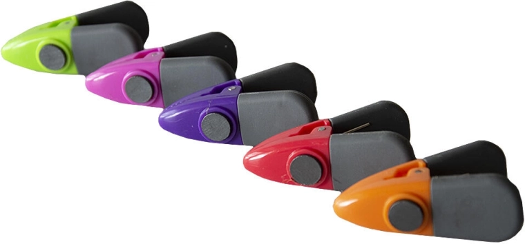 Magnetische koelkastclips – mix van kleuren, 5 stuks