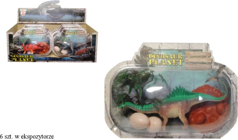 Dinosaurusspeelfiguur met nest en eieren