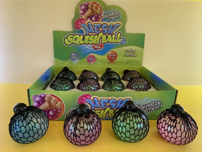Knijpbal in netje