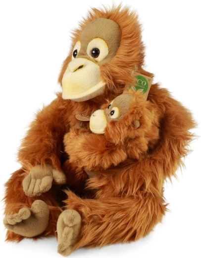 Rappa pluchen orang-oetan met jong 28 cm ECO-FRIENDLY