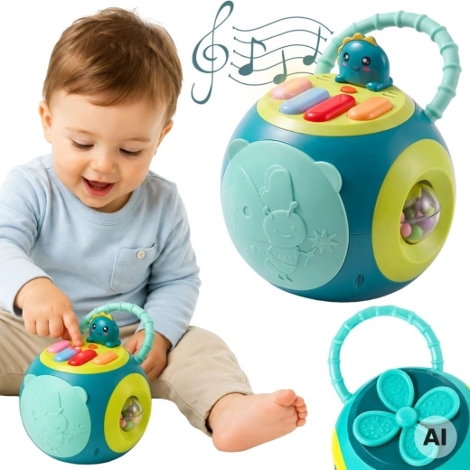 Interactieve educatieve Montessori-bal met piano Woopie