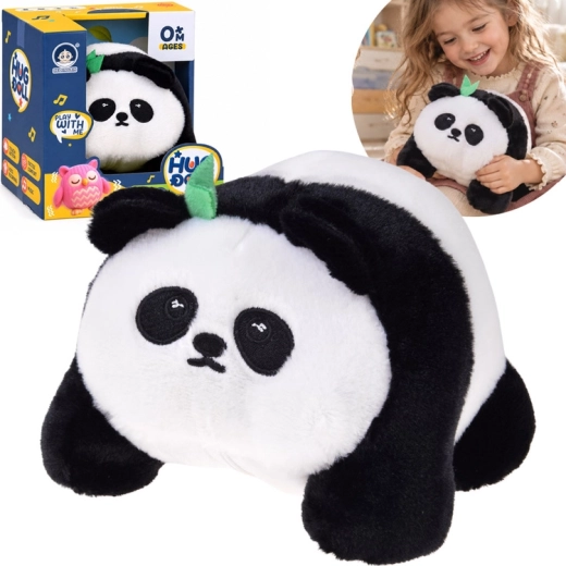 Interactieve pluchen panda Hop Hop met opnamefunctie, trillingen en 30 melodieën