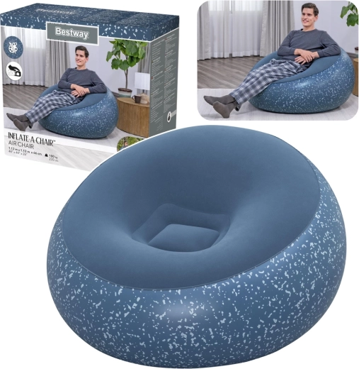 Opblaasbare stoel Bestway Inflate-A-Chair blauw