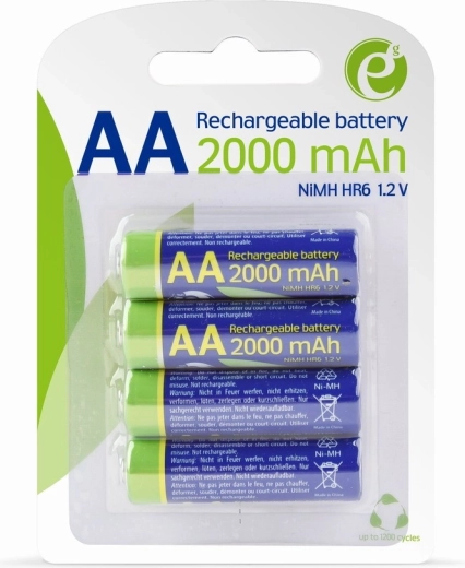 AA NiMH-accu’s 2000 mAh, voorgeladen – blister 4 stuks