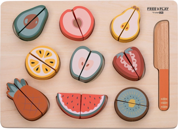 Fruit snijden op een plank Free2Play – houten set voor kinderen
