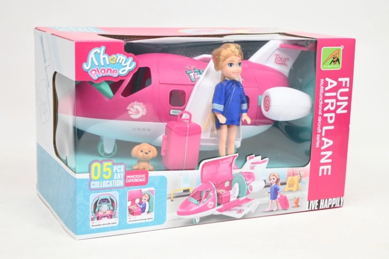 Pop met vliegtuig en accessoires