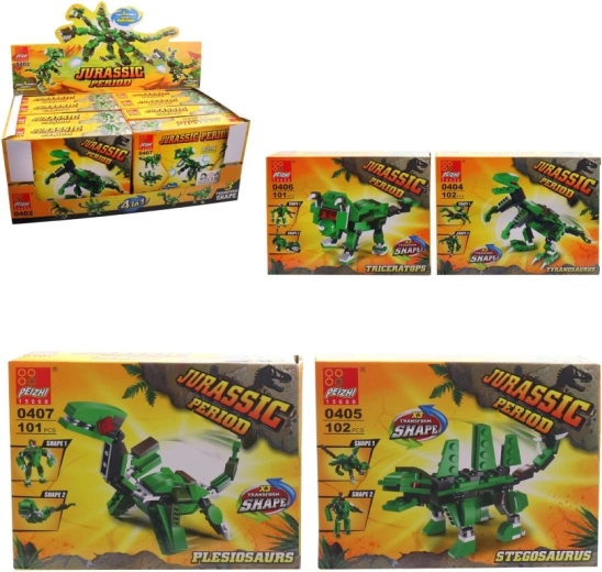Plastic dinosaurusfiguren, 8 stuks in displaybox