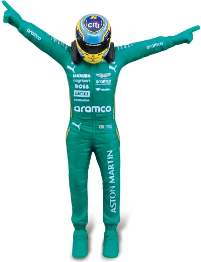 Figurine van Fernando Alonso in kampioenspose