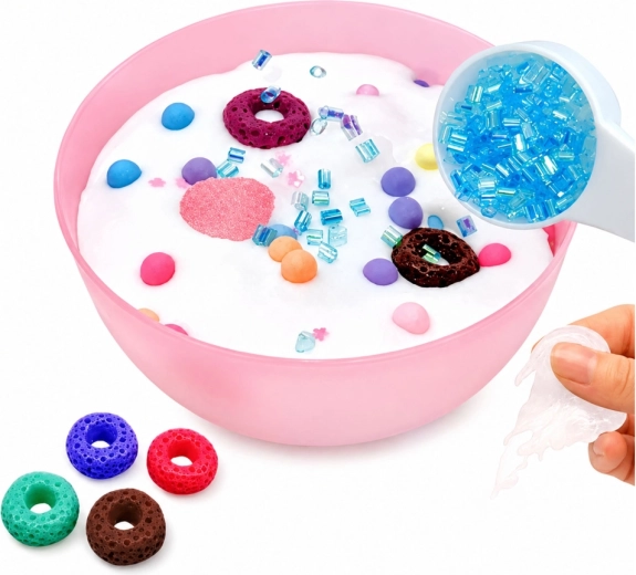 Slime mengen met decoraties voor een uniek effect