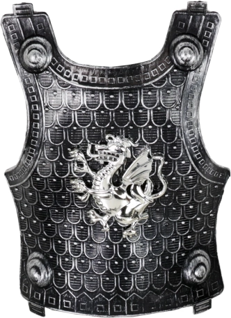 Helm en vest in ridderstijl