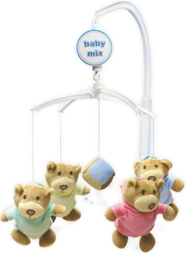 Mobiel voor boven het ledikant BABY MIX beertjes en blok