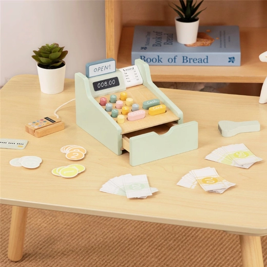 Uitschuiflade en kleurrijke knoppen