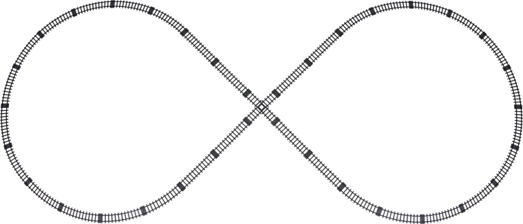 Eenvoudig te monteren achtvormig spoor