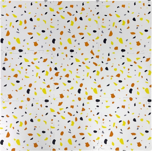 Educatieve schuimmat Humbi met kleurrijke stippen en vlekken, 90 × 90 cm, 9 delen