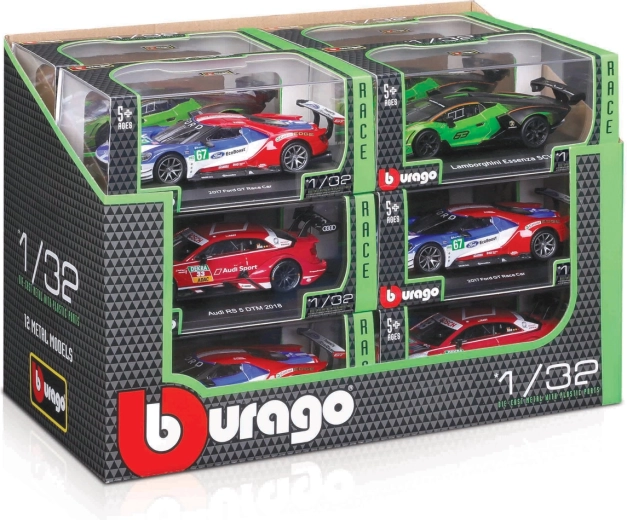 Bburago raceauto’s 1:32 – mix van modellen in display (12 stuks)