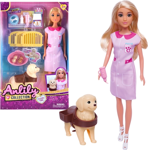Dierenarts-pop met hondje