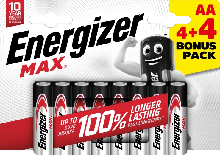 Energizer Max AA alkaline batterijen 8 stuks
