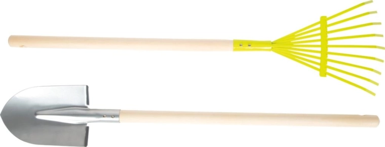 Praktische hulpmiddelen met houten handgrepen