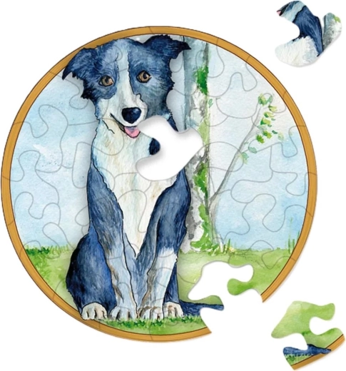 Ronde puzzel CURIOSI Picoli – hond, 33 stukjes
