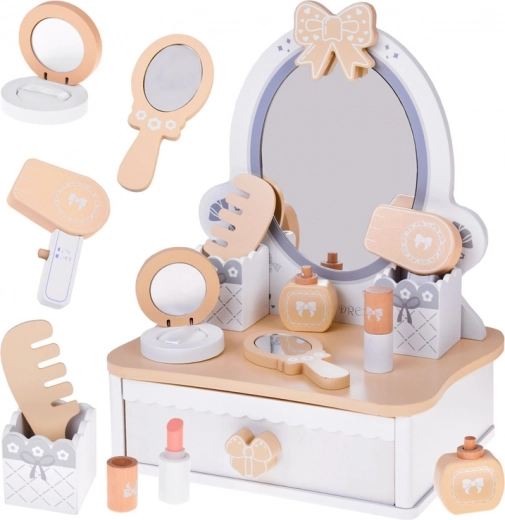 Houten kaptafel voor kinderen met accessoires
