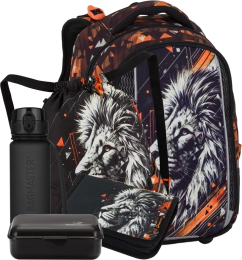 Bagmaster Vega 26 A en grote schoolset voor eersteklassers – leeuw