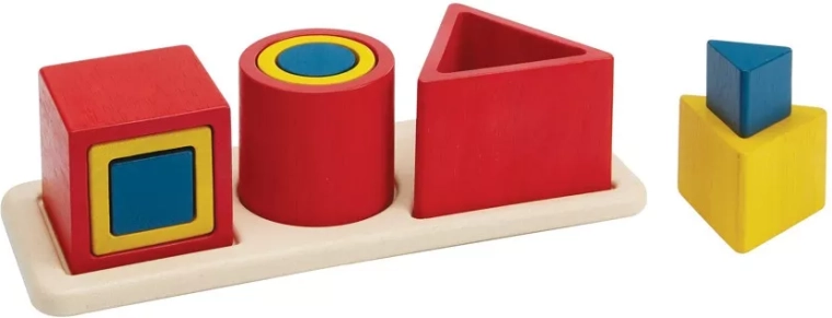 Geometrische vormen – houten insteekpuzzel PlanToys