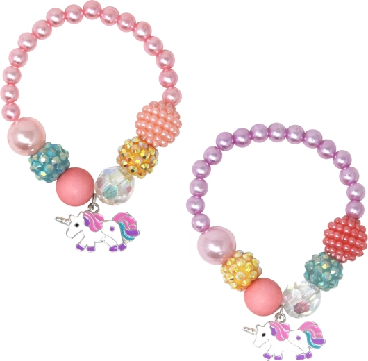 Pink Poppy armband met een eenhoorn