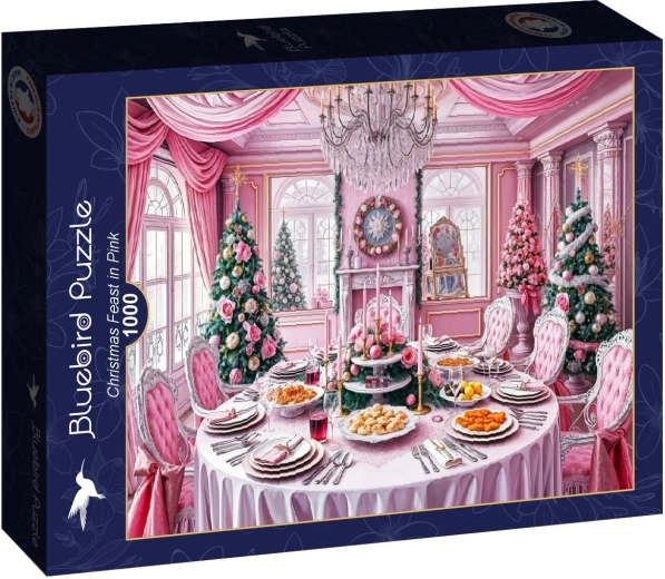 Bluebird puzzel kerstfeestmaal in roze 1000 stukjes