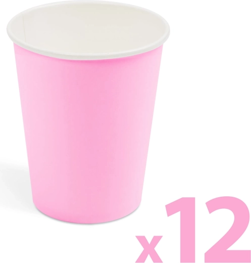 Witte papieren bekers 2,5 dl, 12 stuks