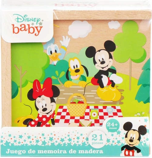 Houten domino Disney Mickey Mouse in doosje (21 stukjes)