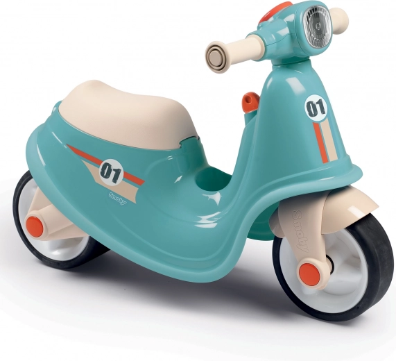 Smoby blauwe kinderloop-scooter Retro met stille wielen