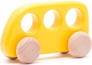 Houten gele bus voor kinderen