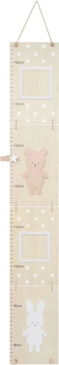 Jabadabado kindermeter voor aan de muur Teddy & Bunny