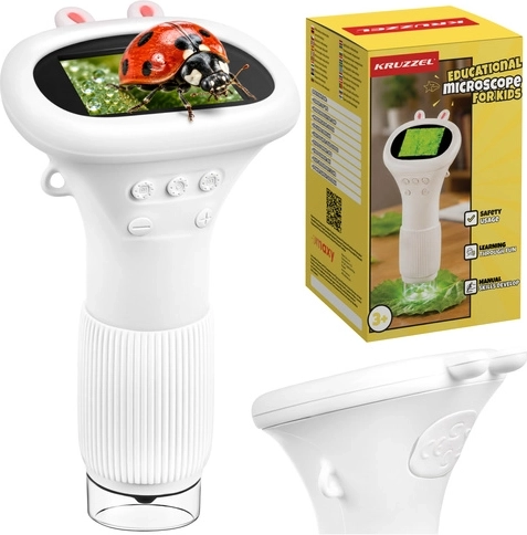 Digitale educatieve microscoop KRUZZEL 1000x wit