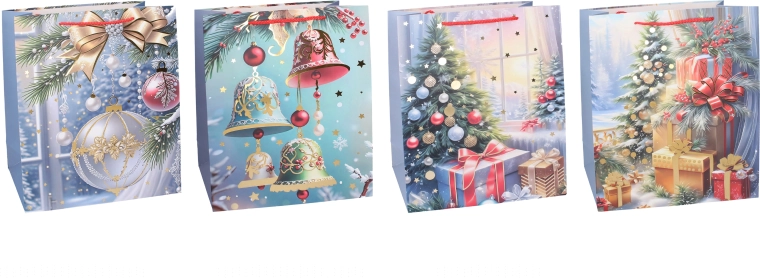Kerstcadeautas S 23 × 18 × 10 cm - 1 stuk