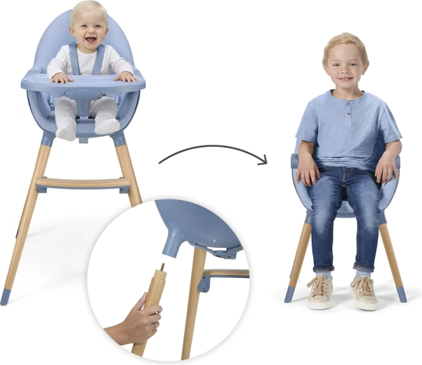 2-in-1: hoge kinderstoel en lage stoel in een oogwenk