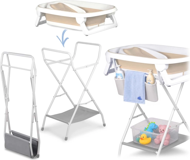 Opvouwbare standaard voor comfortabel baden