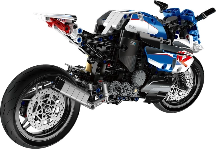 Gedetailleerde sportmotor met mechanische uitstraling