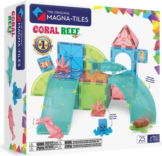 MAGNA-TILES Magnetische bouwset Koraalrif, 25 onderdelen
