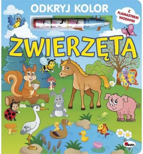 Ontdek de kleuren: Dieren – herbruikbaar waterkleurboek