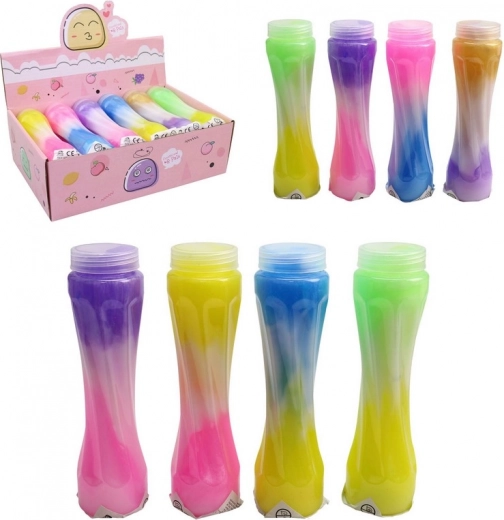 Tweekleurige fles Putty mix kleuren 16 cm
